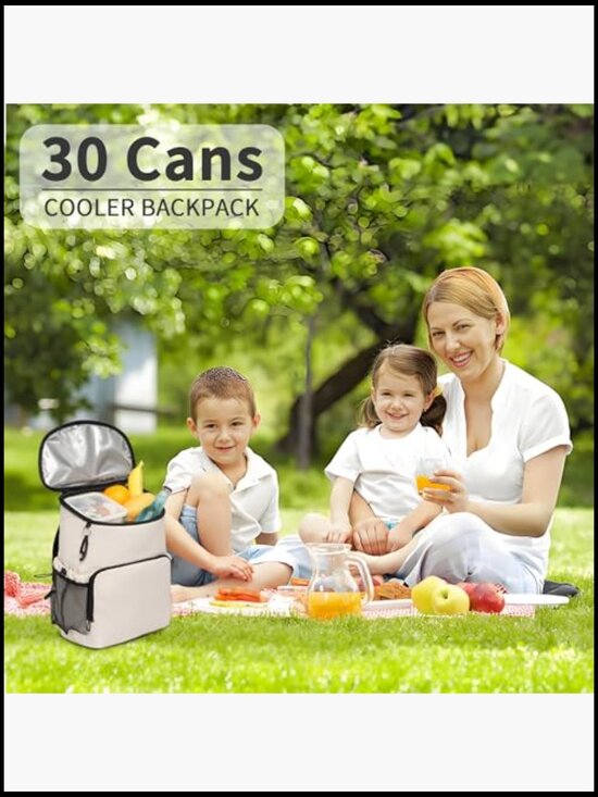 Insulated Backpack Cooler Leakproof Soft Lightweight 30 Can Picnic Beach Travel main image 5